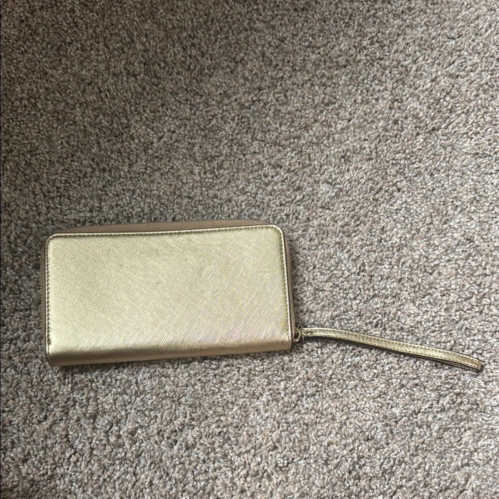kate spade Metallic Gold Wristlet Wallet - Picture 2 of 9